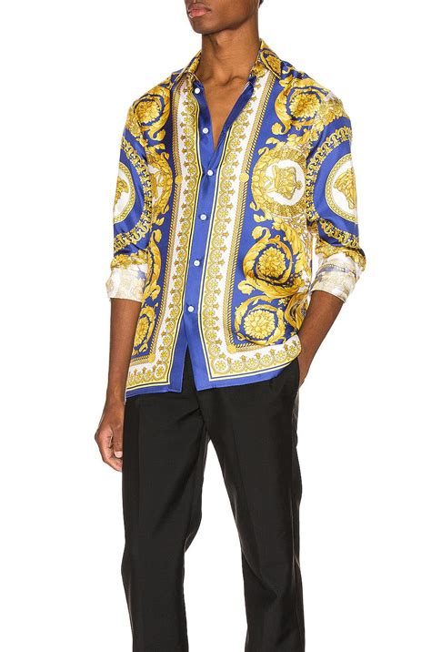 versace blue shirt